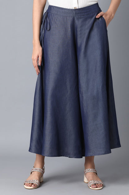 Blue Straight Culottes