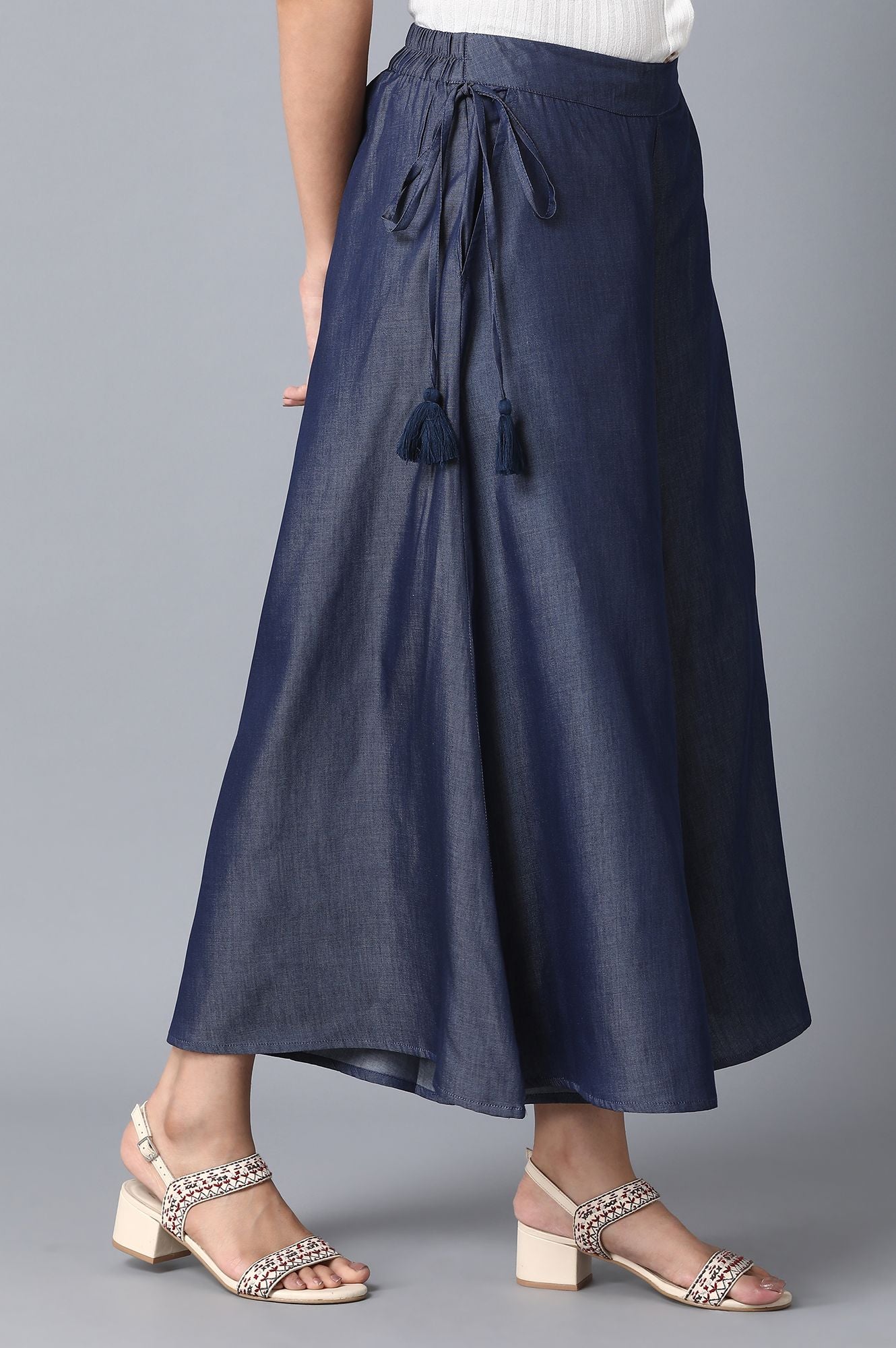 Blue Straight Culottes