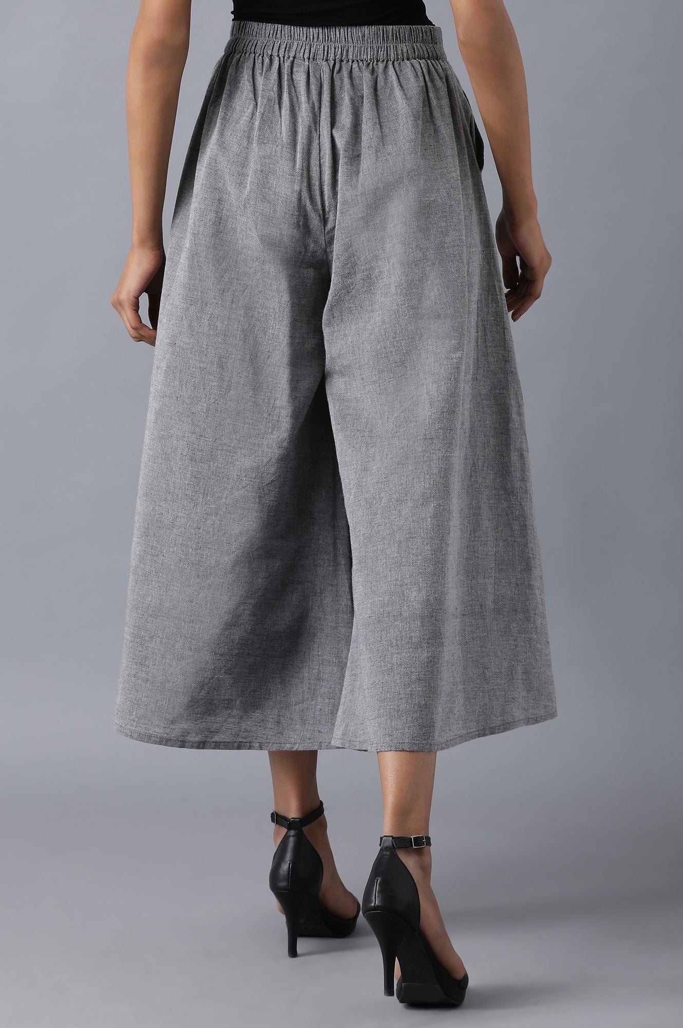 Grey Cotton culottes