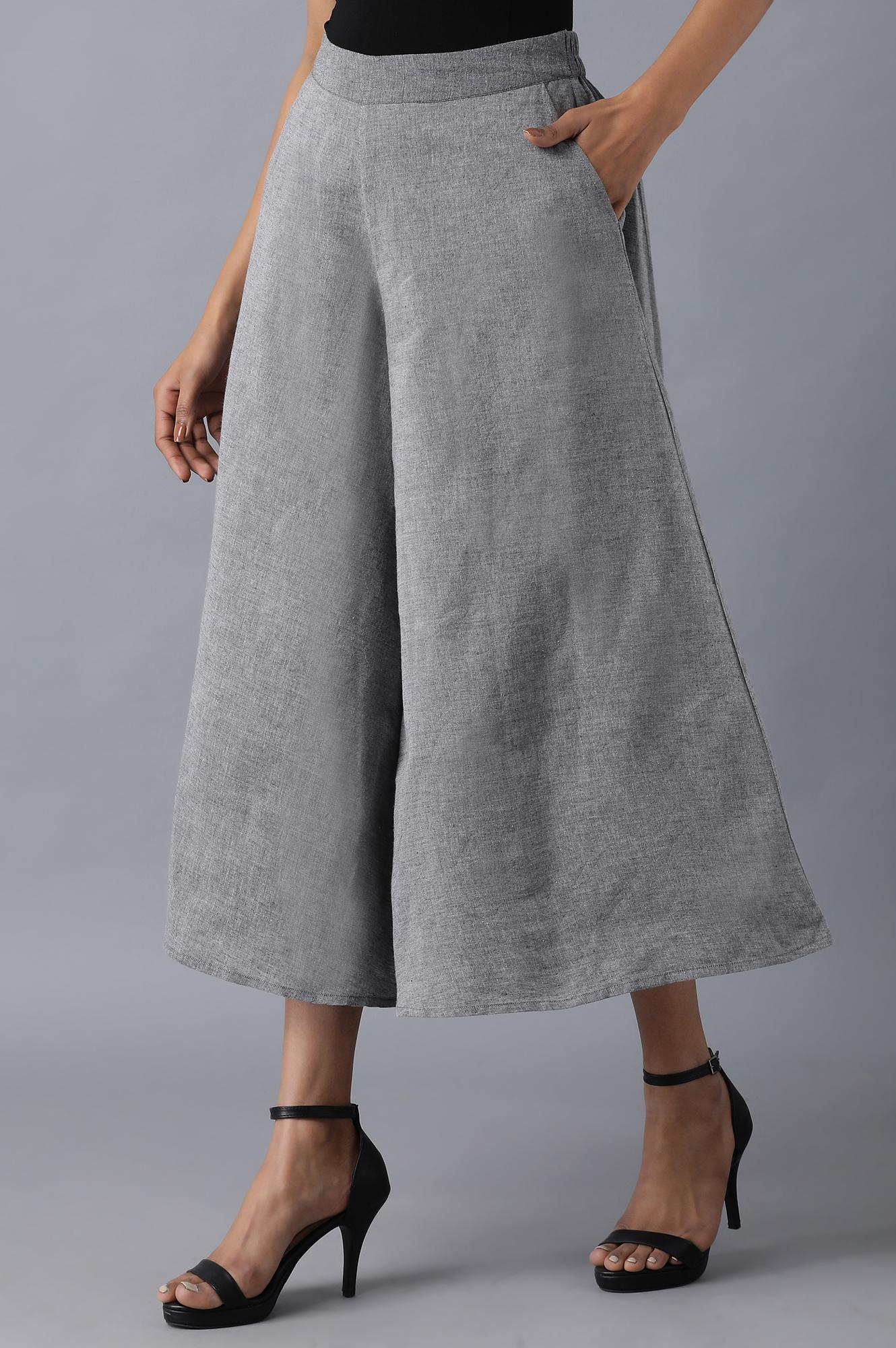 Grey Cotton culottes