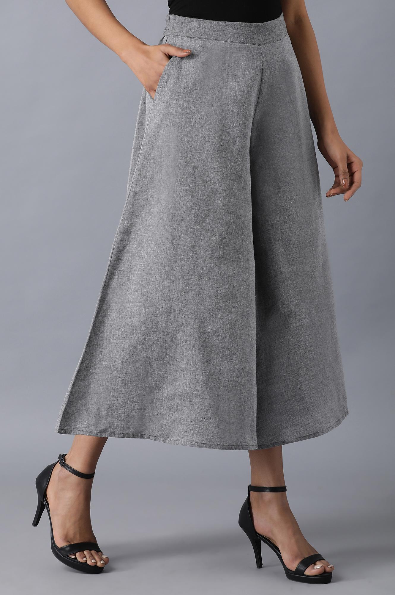 Grey Cotton culottes