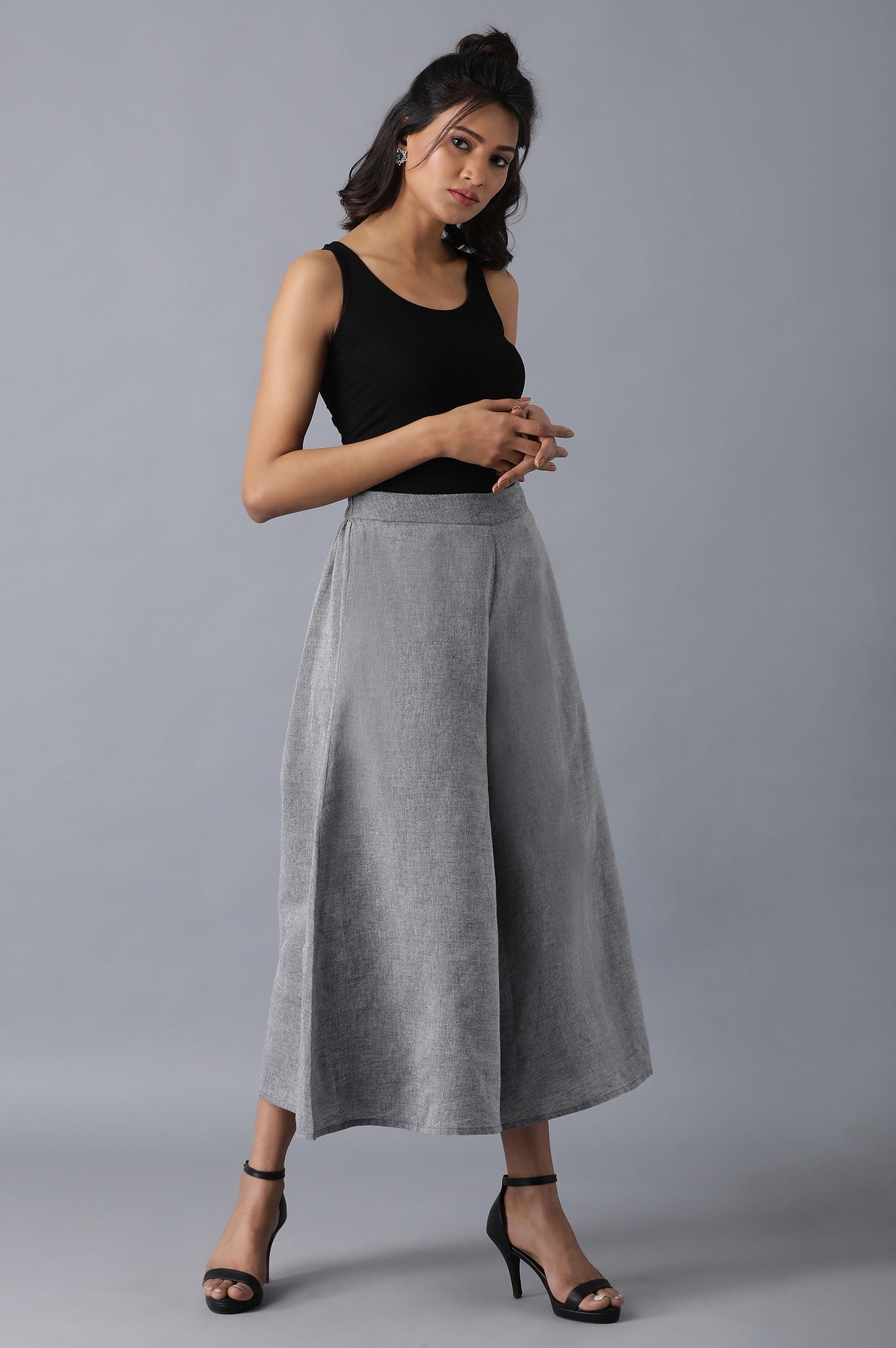 Grey Cotton culottes