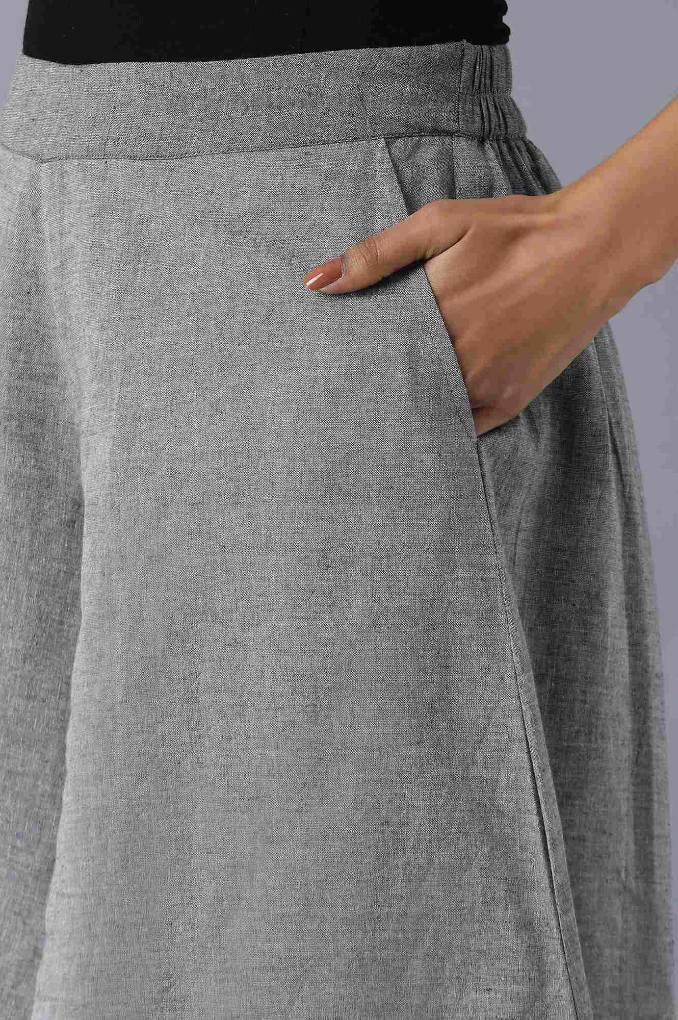 Grey Cotton culottes