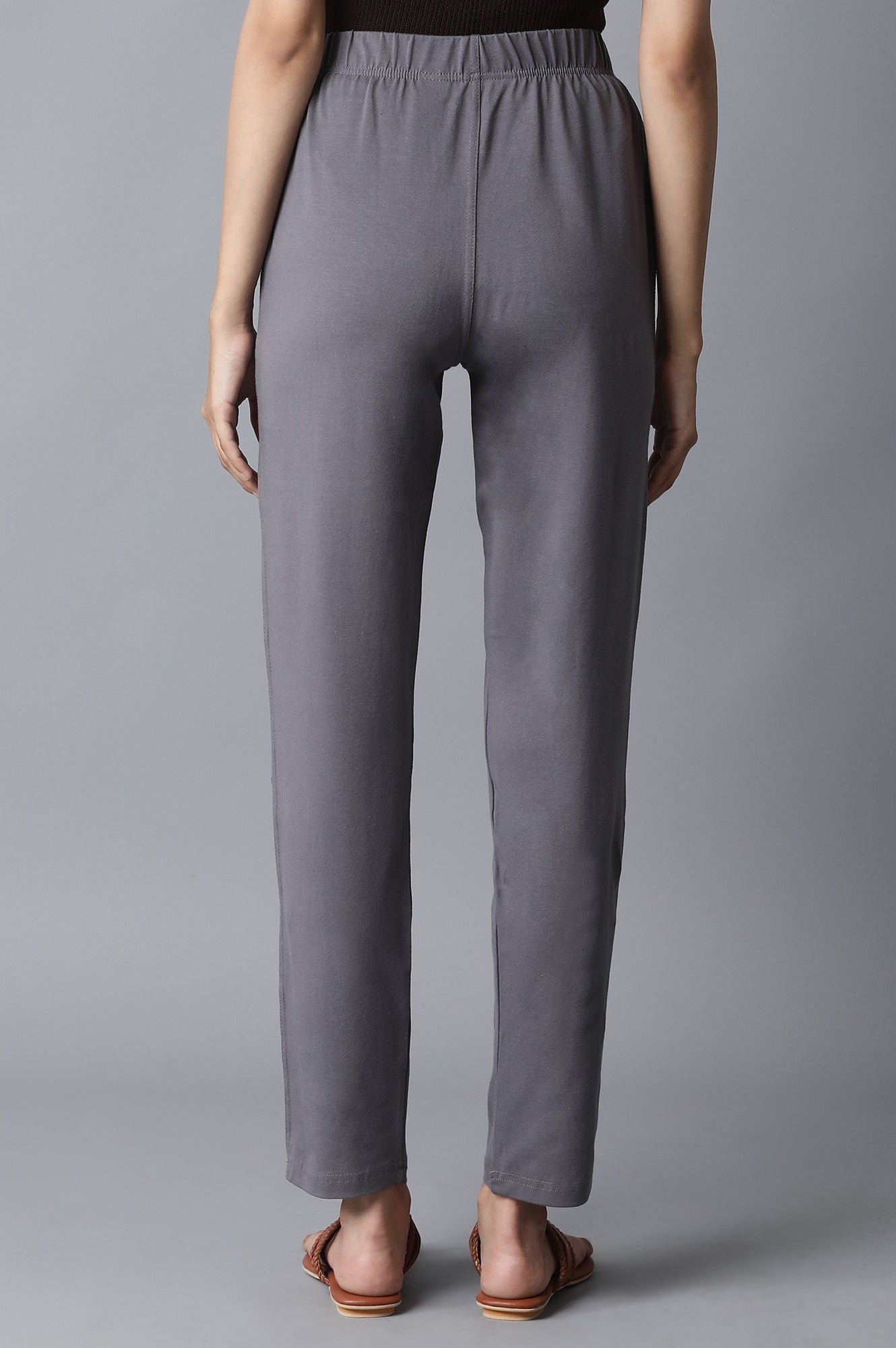 Grey Straight Pants