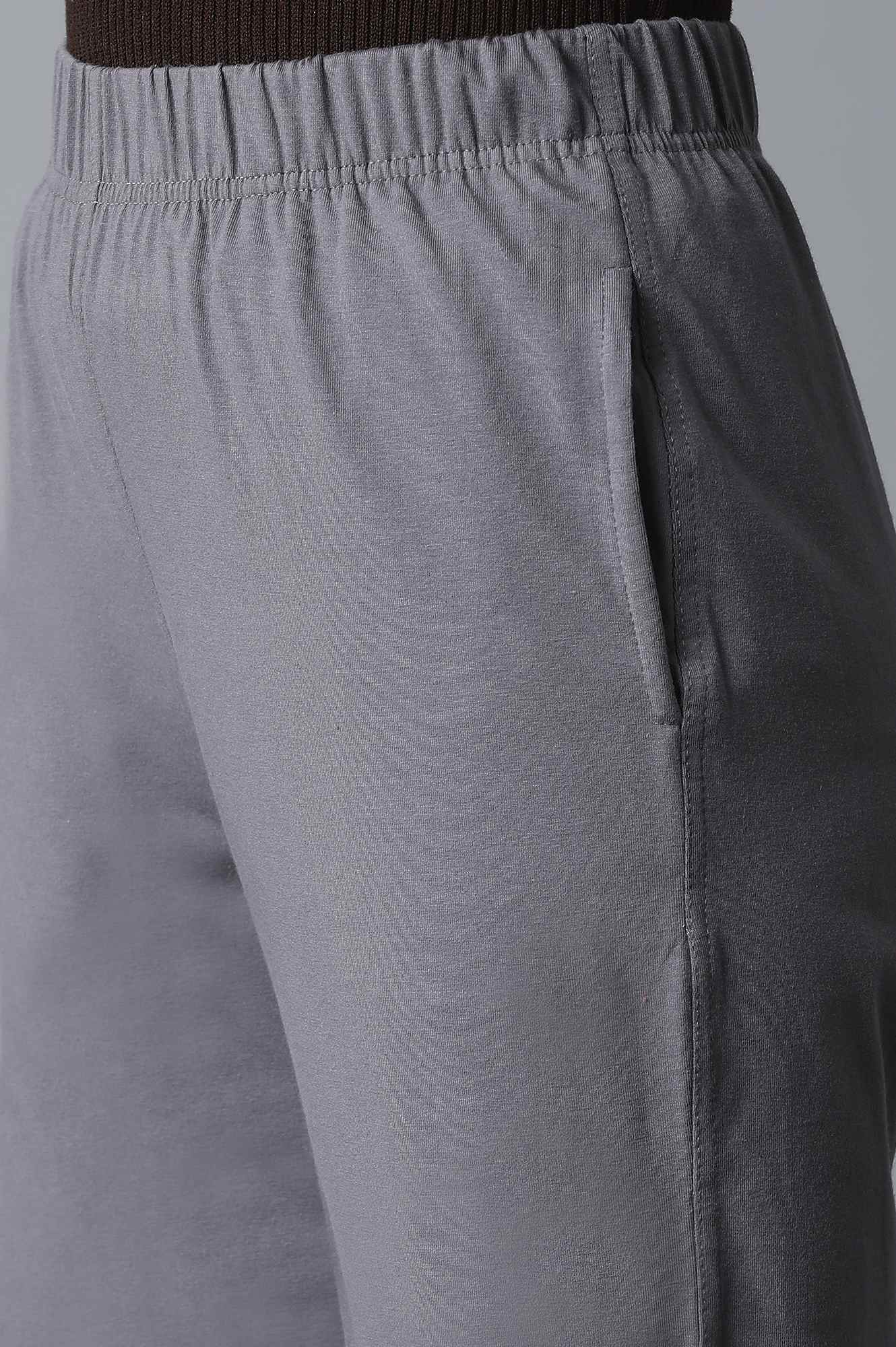 Grey Straight Pants