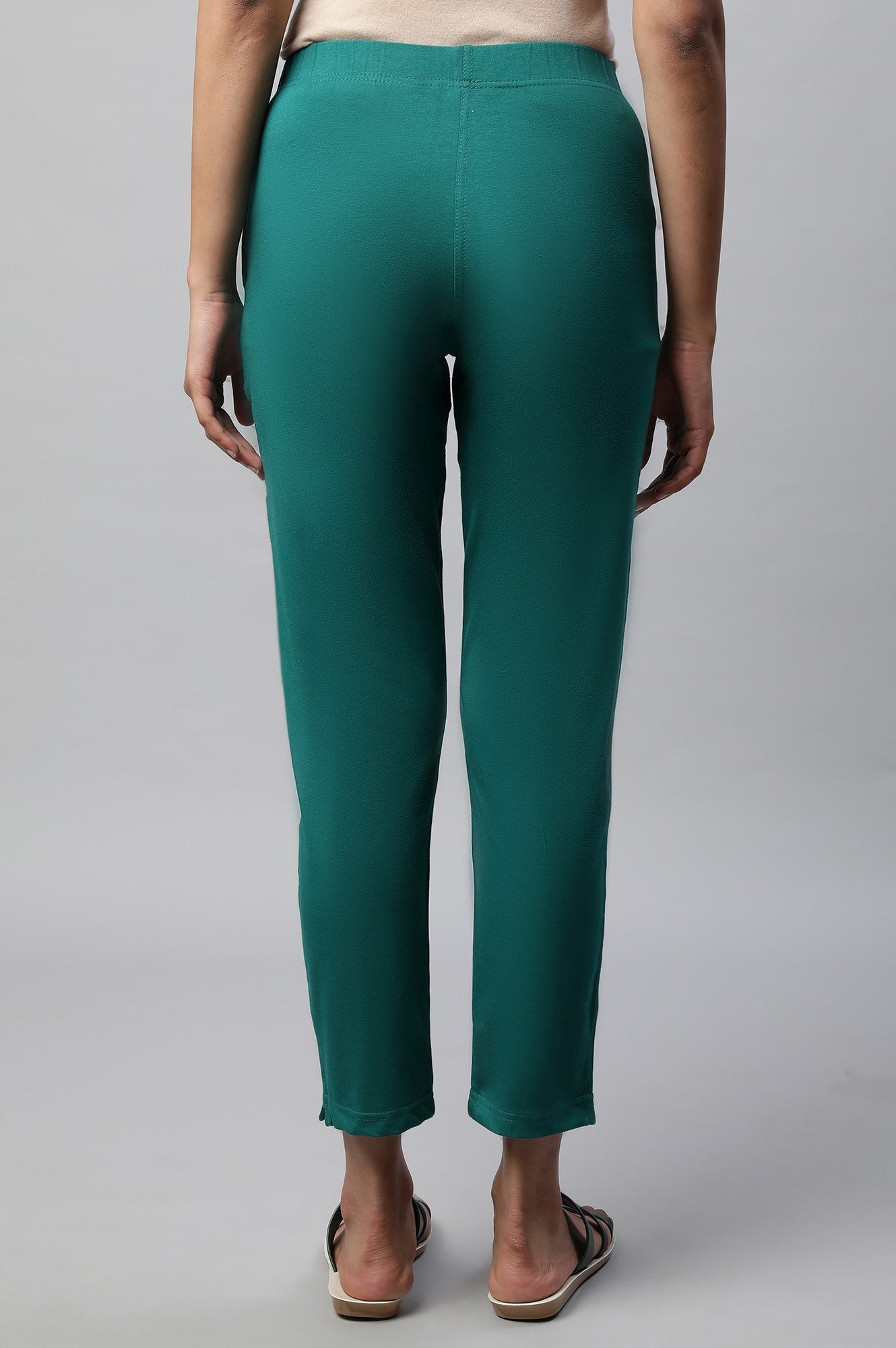 Green Straight Pants