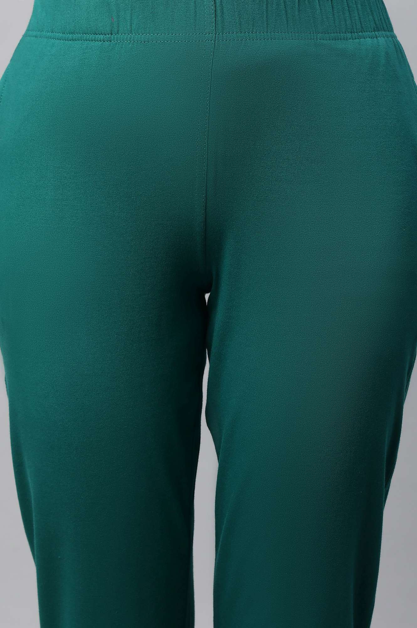 Green Straight Pants