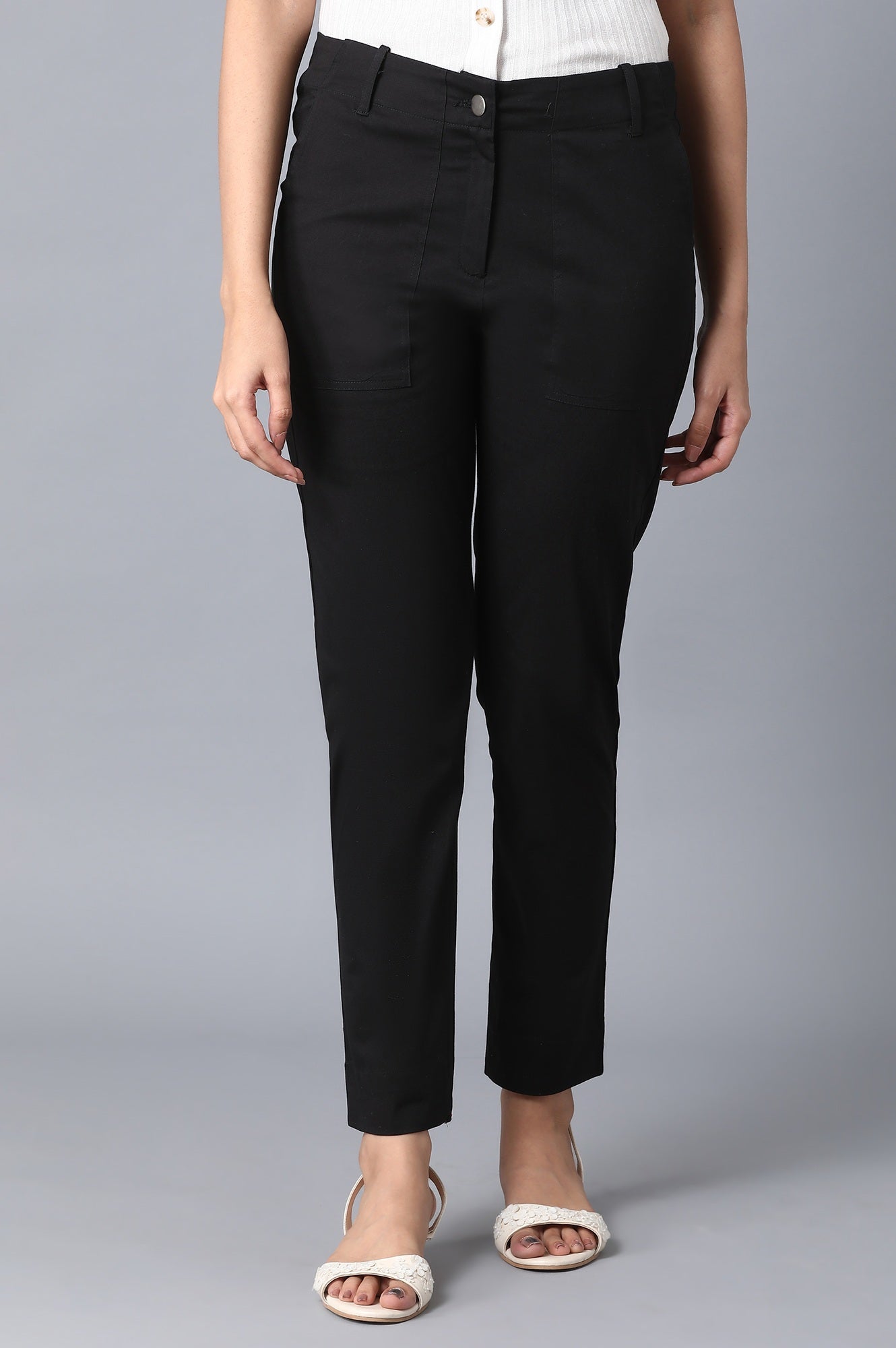 Black Slim Fit Trouser Pants