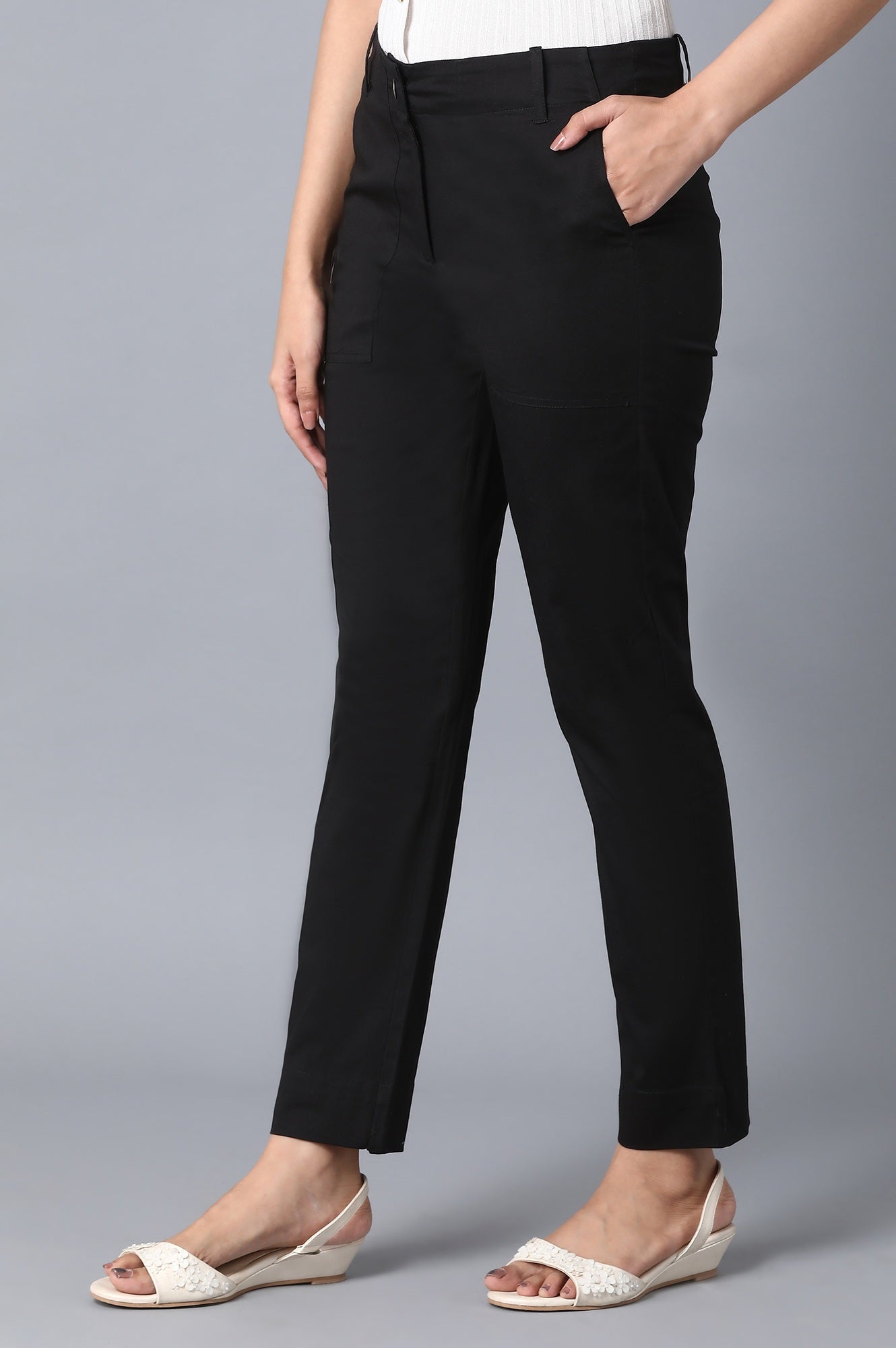 Black Slim Fit Trouser Pants