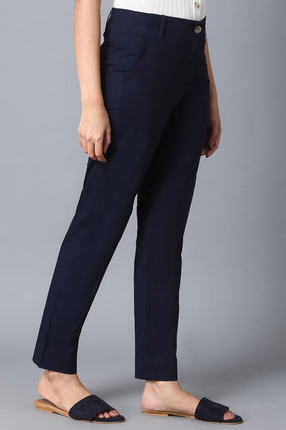 Navy Slim Fit Trouser Pants