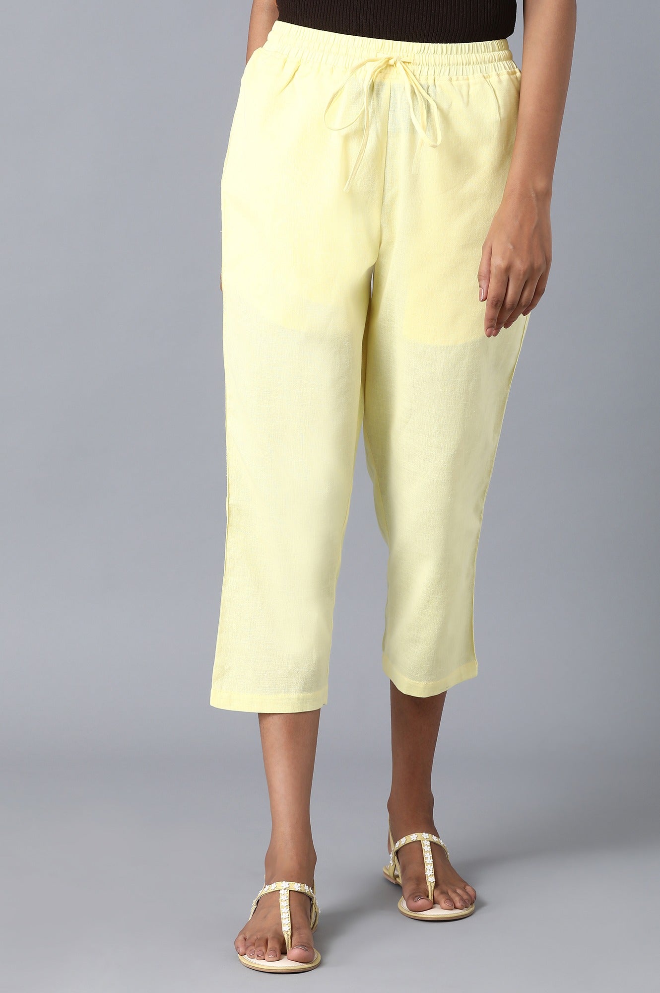 Yellow Slim Fit Trouser Pants