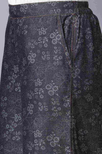 Navy Blue Loose Fit Palazzo