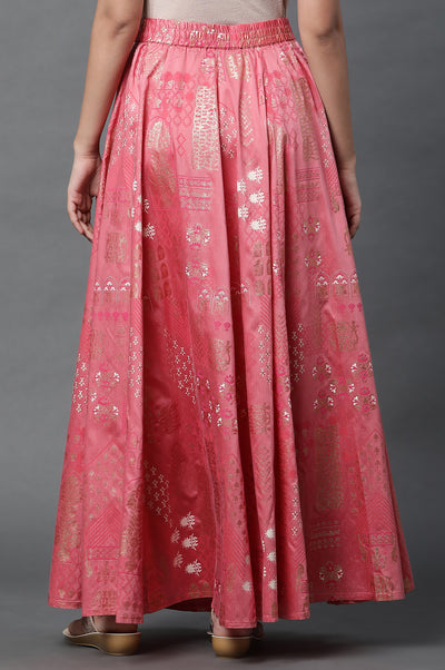 Pink Printed Skirt