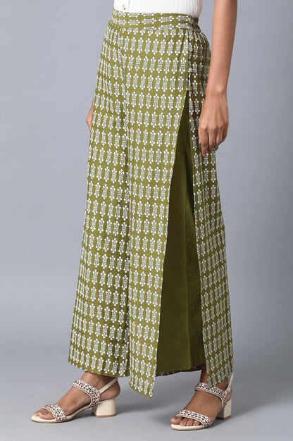 Olive Loose Fit Palazzo