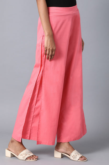 Pink Slim Fit Palazzo Pants