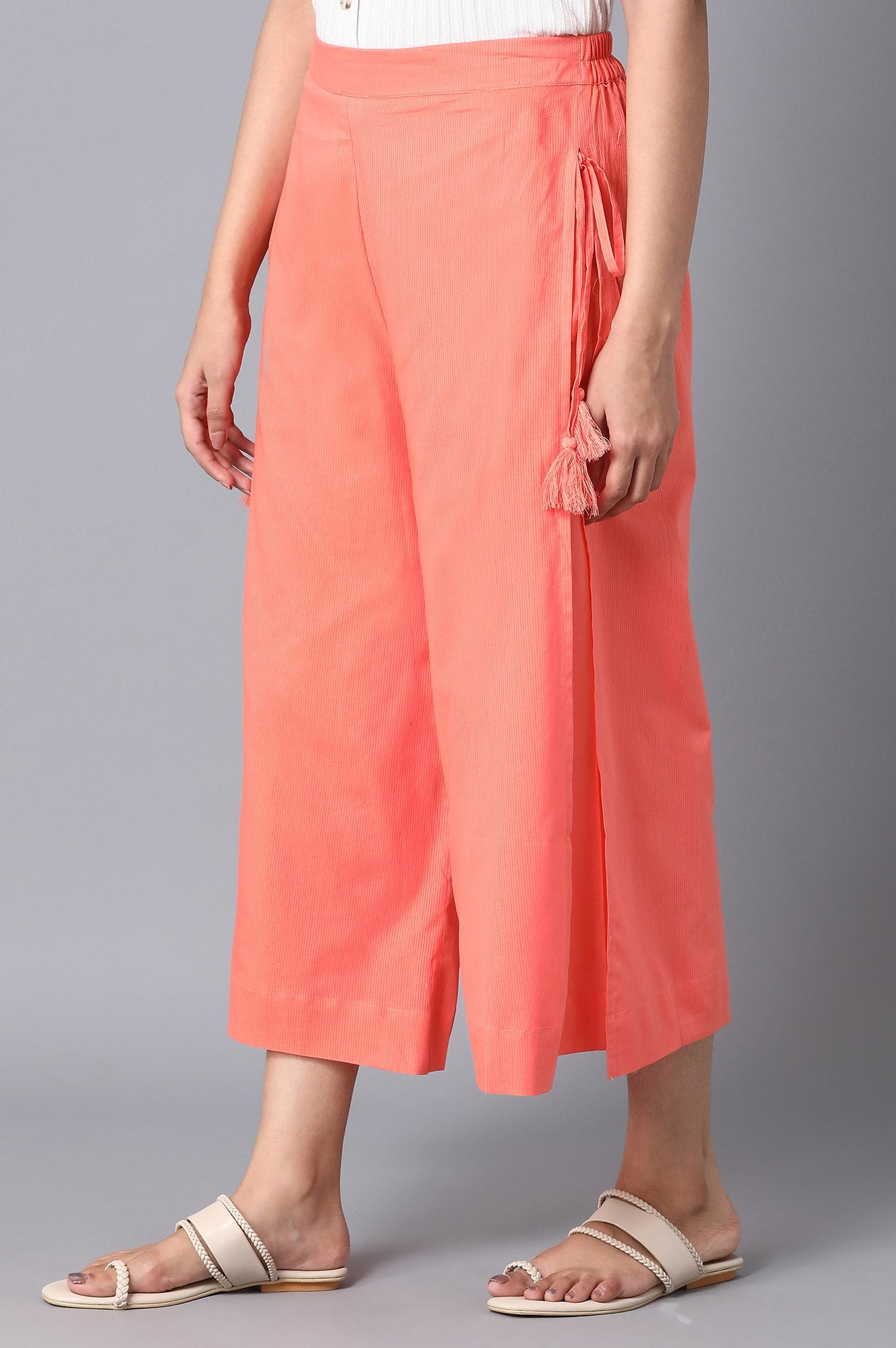 Peach Straight Culottes