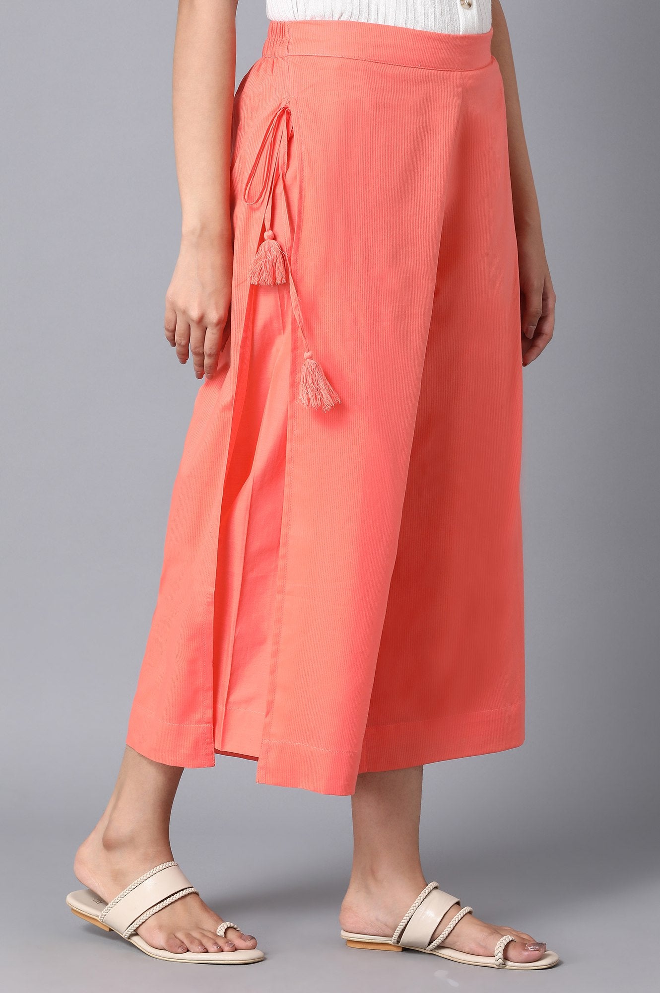 Peach Straight Culottes