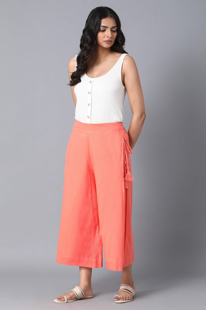 Peach Straight Culottes