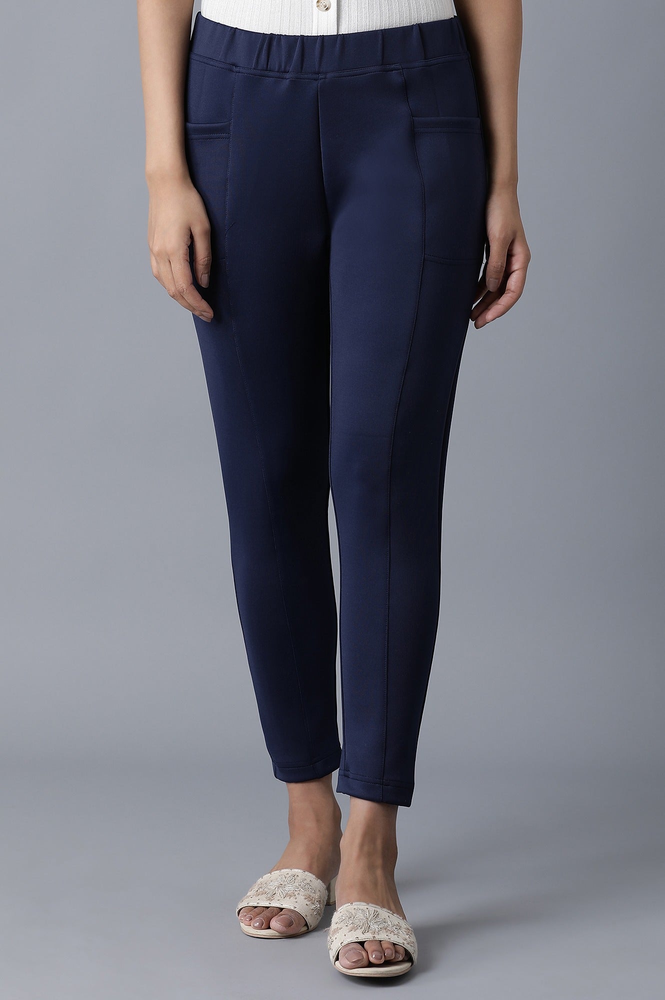 Navy Slim Fit Tights