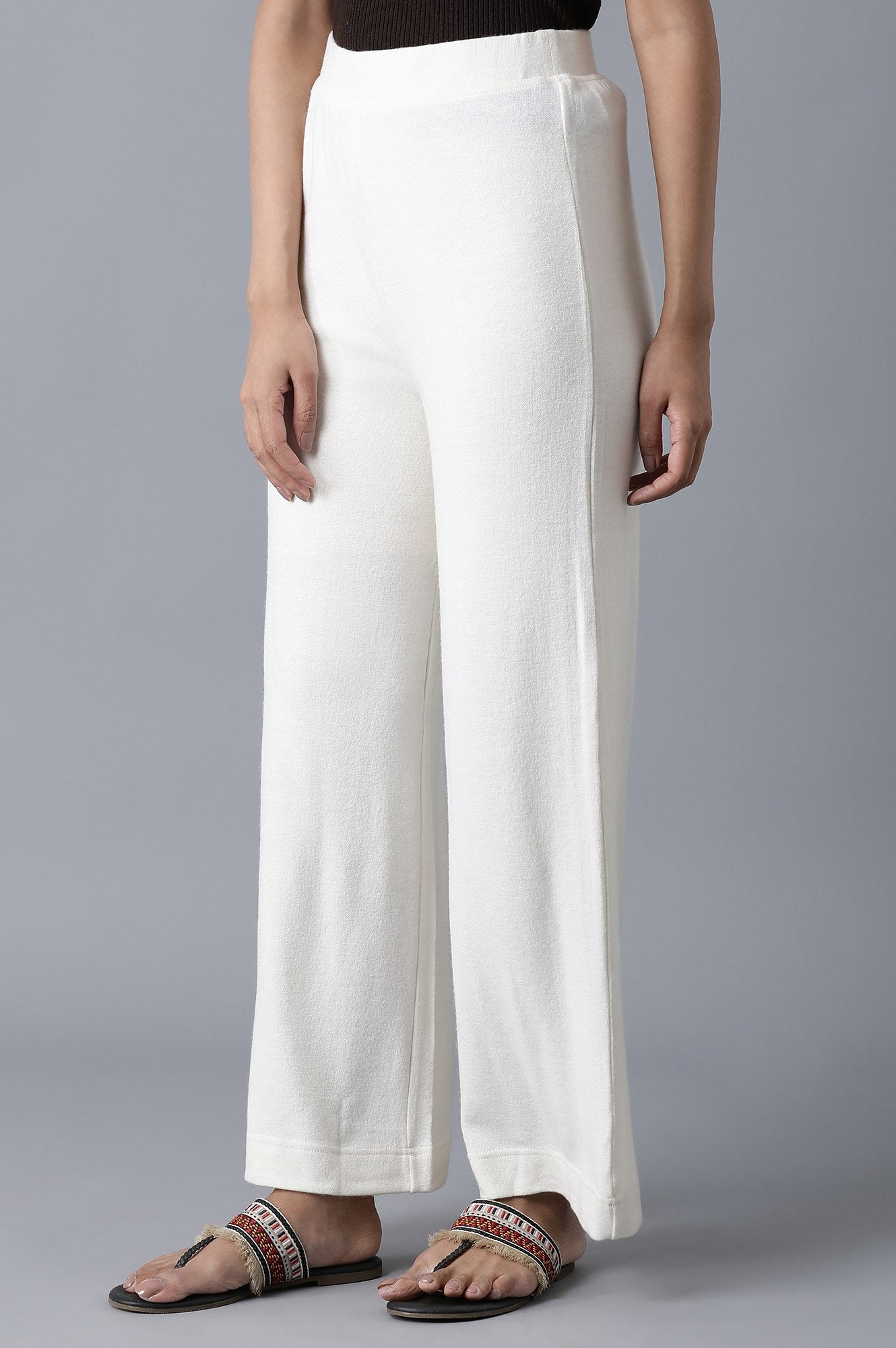 White Ankle Length Palazzo