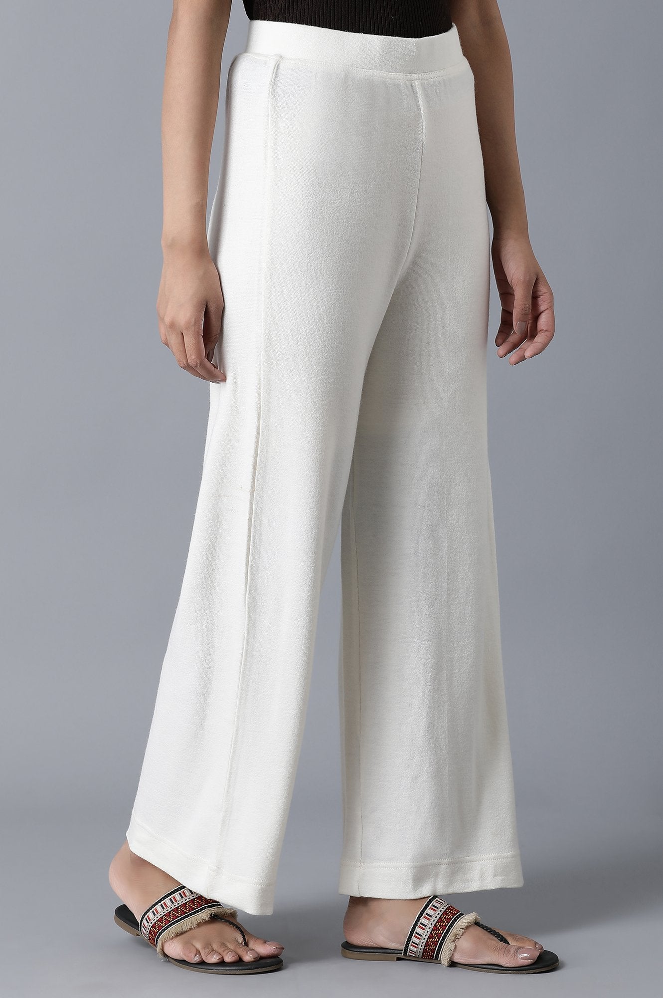 White Ankle Length Palazzo