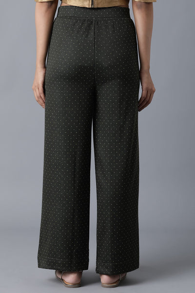 Green Ankle Length Palazzo