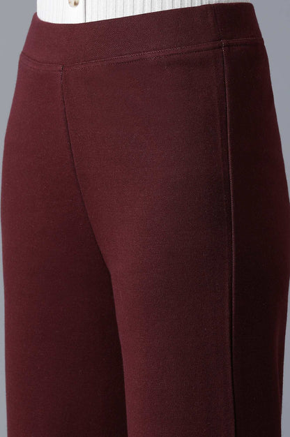 Maroon Ankle Length Palazzo