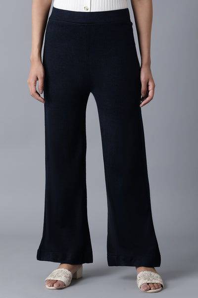 Navy Ankle Length Palazzo