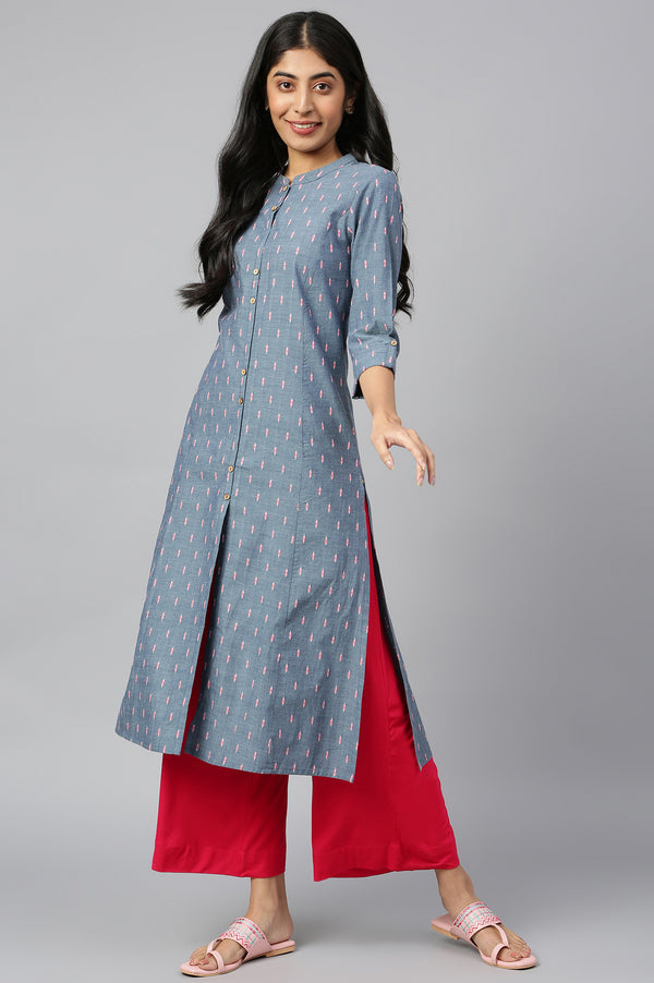 Pink Solid Flared Palazzo With Elasticated Waist