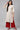 Red Solid Knitted Angle Length Palazzo