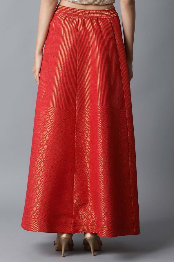 Pink Dobby Print Skirt