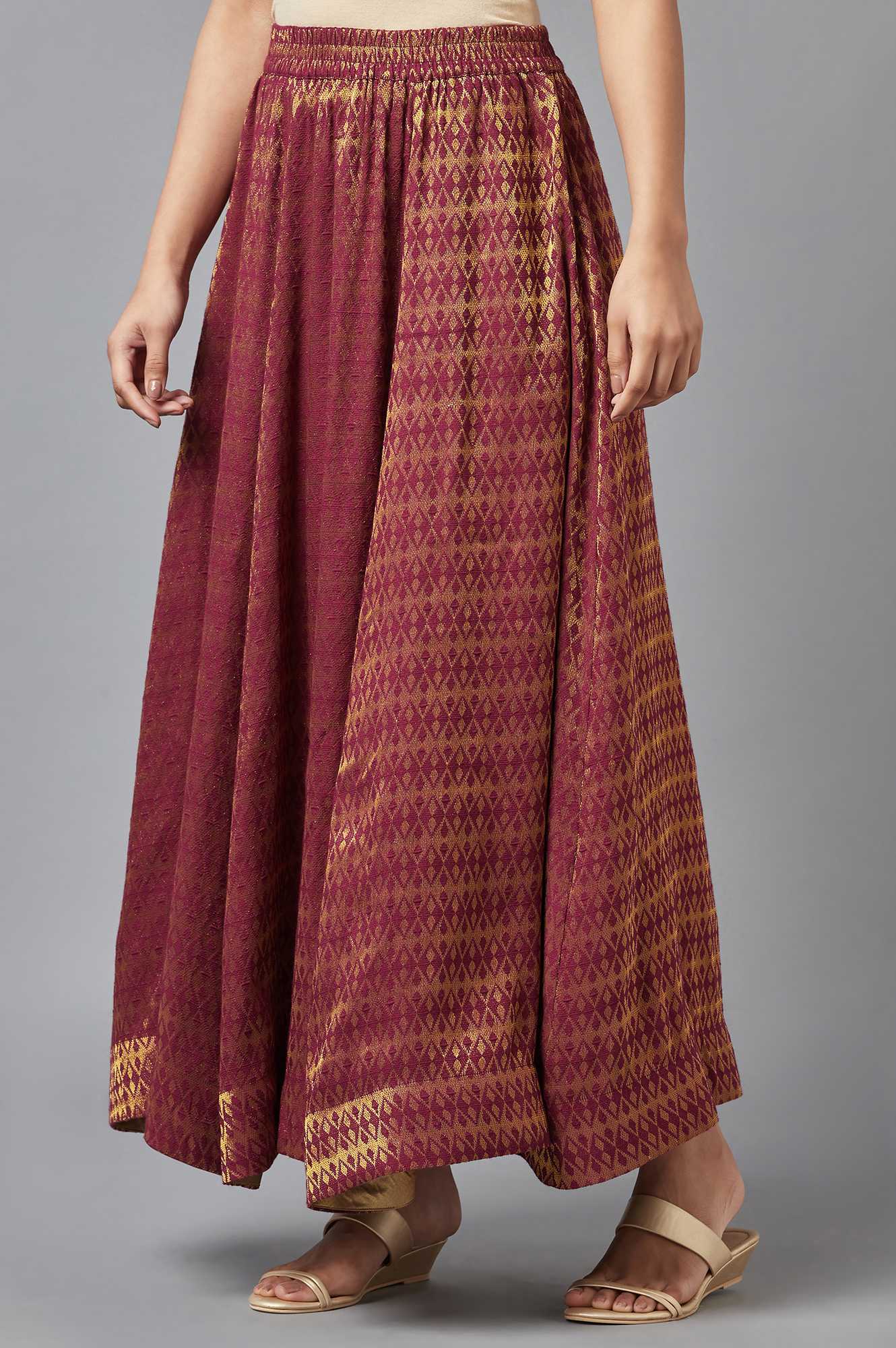 Maroon Festive Skirt