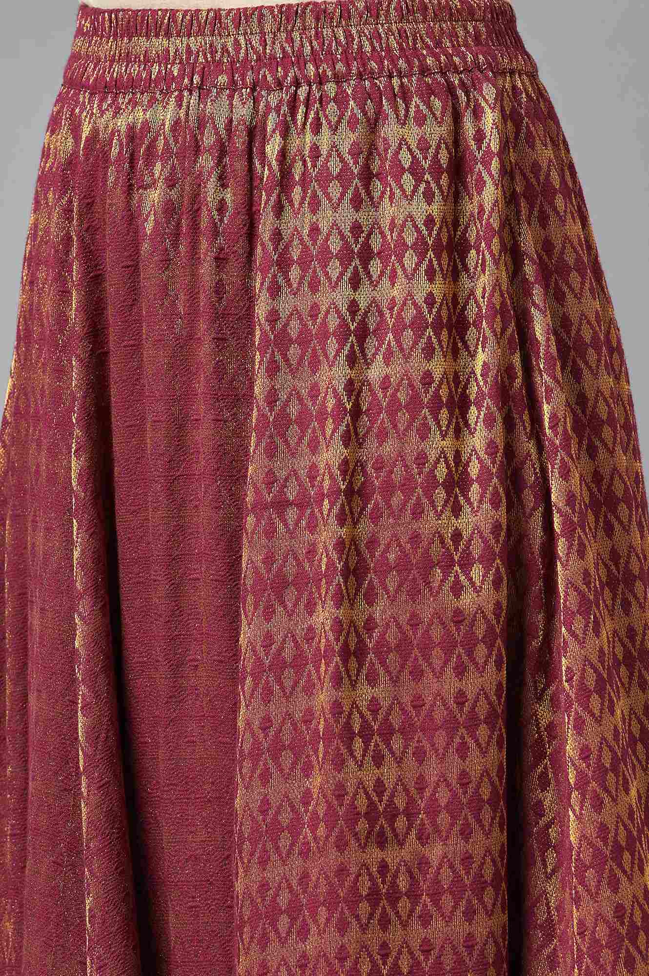 Maroon Festive Skirt