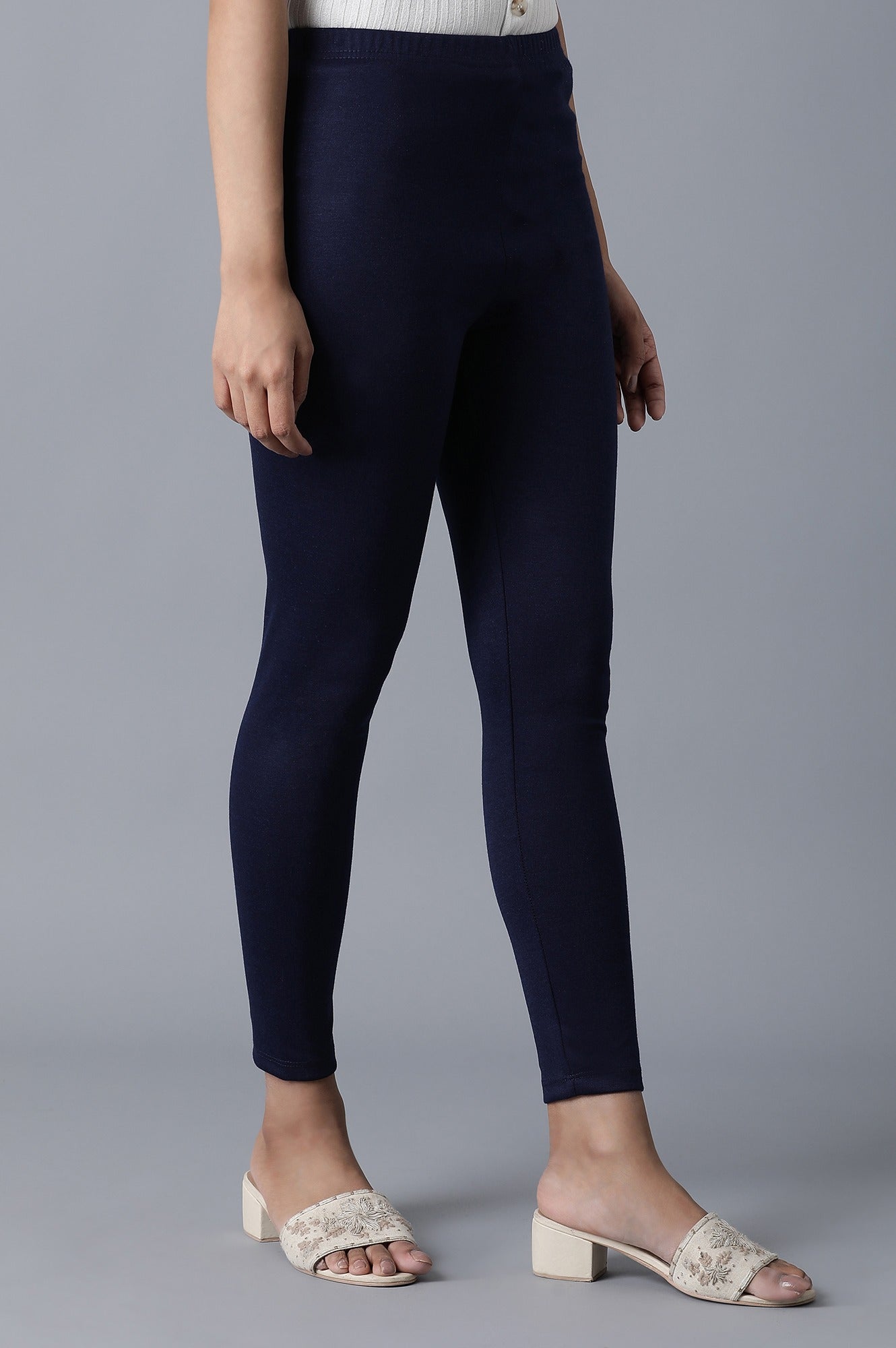 Navy Slim Fit Tights