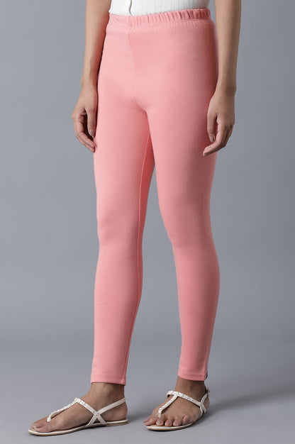 Pink Ankle Length Tights