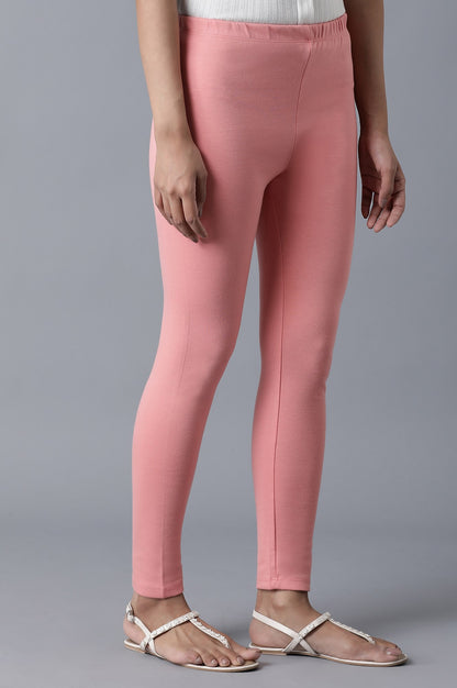 Pink Ankle Length Tights