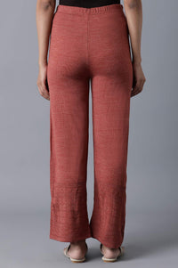 Maroon Straight Palazzo