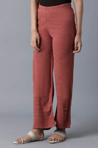 Maroon Straight Palazzo