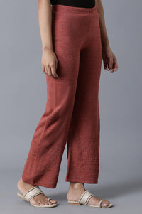 Maroon Straight Palazzo