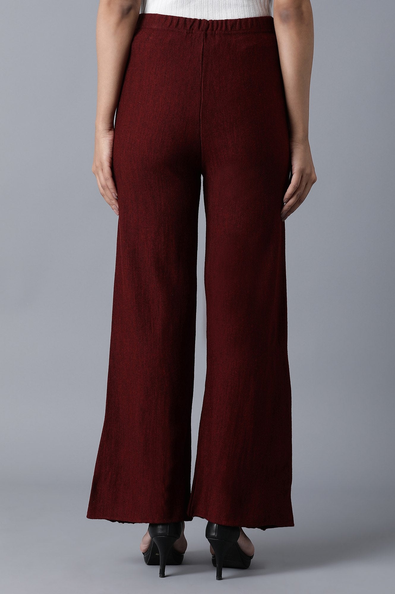 Maroon Flared Palazzo