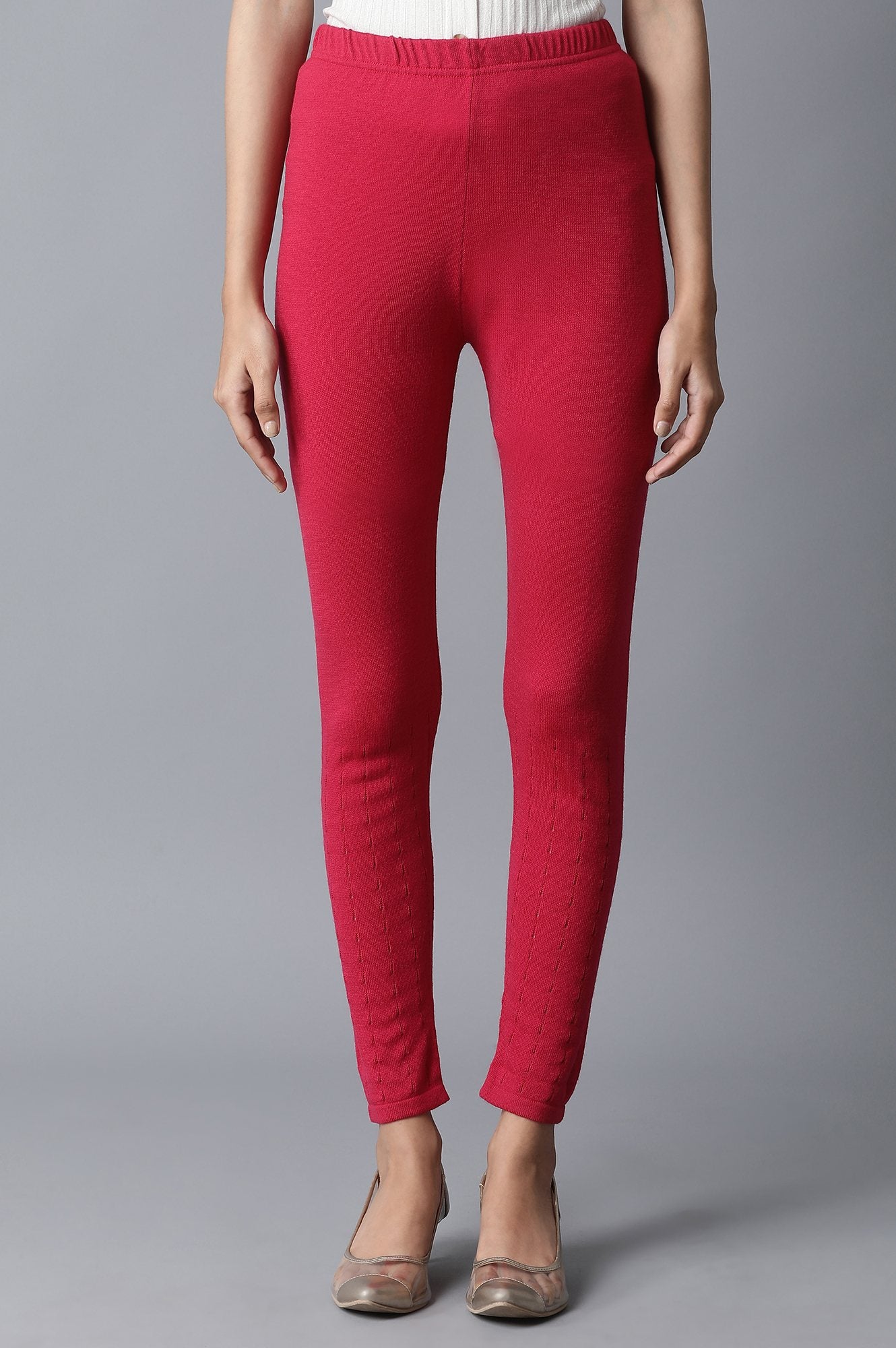Pink Ankle Length Tights
