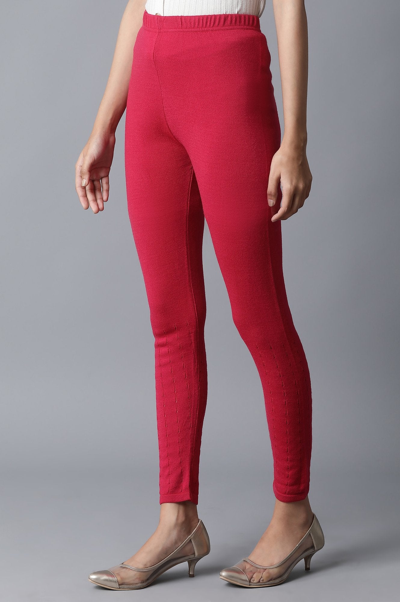 Pink Ankle Length Tights