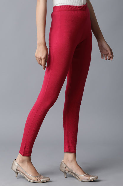 Pink Ankle Length Tights