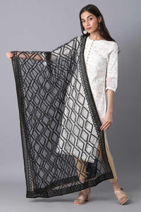 Black Net Dupatta