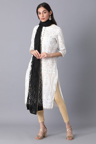 Black Net Dupatta