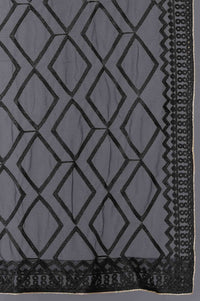 Black Net Dupatta