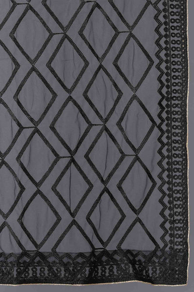 Black Net Dupatta