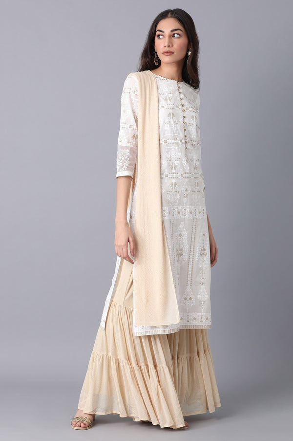 Golden Printed Dupatta