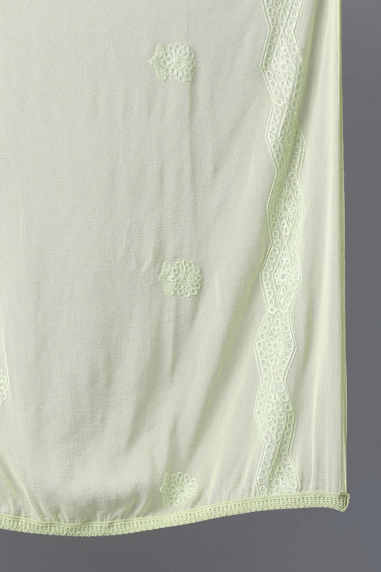 Light Green Embroidered Dupatta