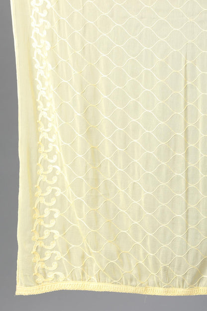 Yellow Embroidered Dupatta